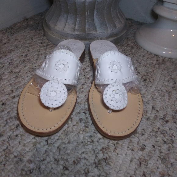 Jack Rogers Shoes - Jack Rogers White Flat Sandals